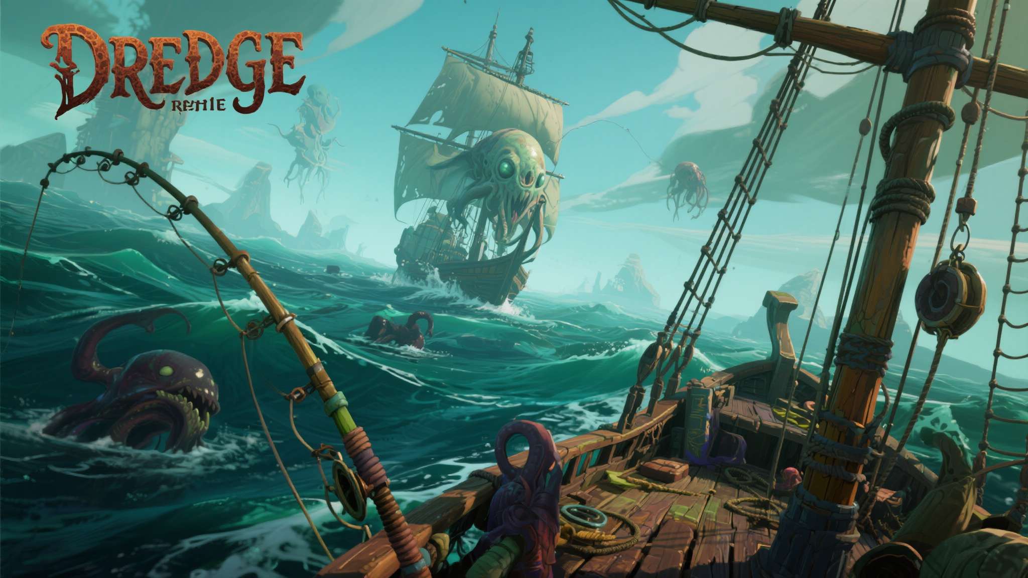 ps4游戏海盗 与此同时,独立游戏领域同样不平静。《Dredge》以克苏鲁风格的钓鱼航海玩法斩获